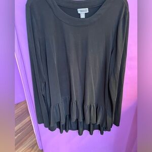 EUC- Chelsea28 Long Sleeve High Low flounce Top-Medium. Extra soft
